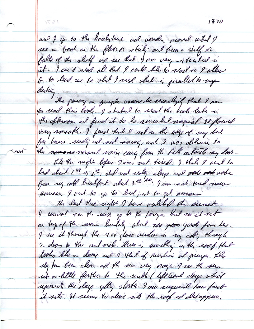 Dr John WorldPeace 2008 Prison Journal